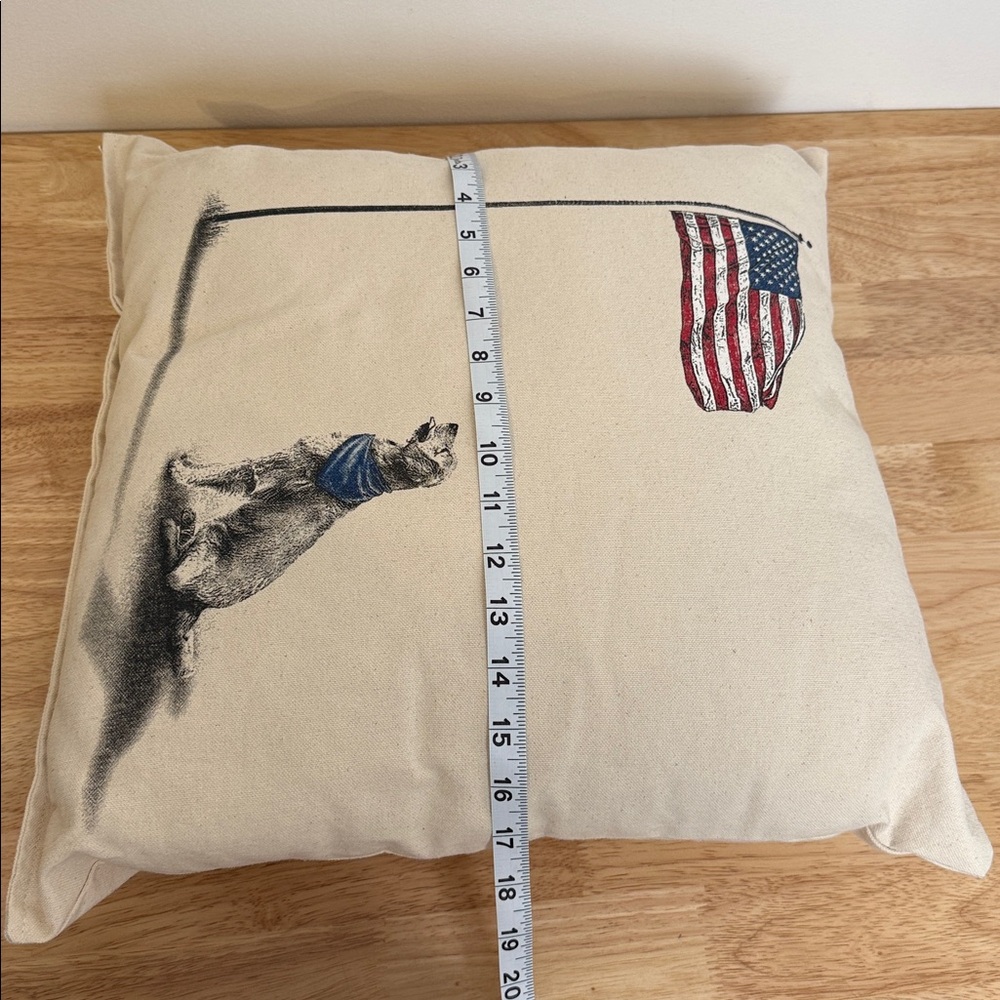 Patriotic golden retriever Print Throw Pillow - Picture 9 of 11
